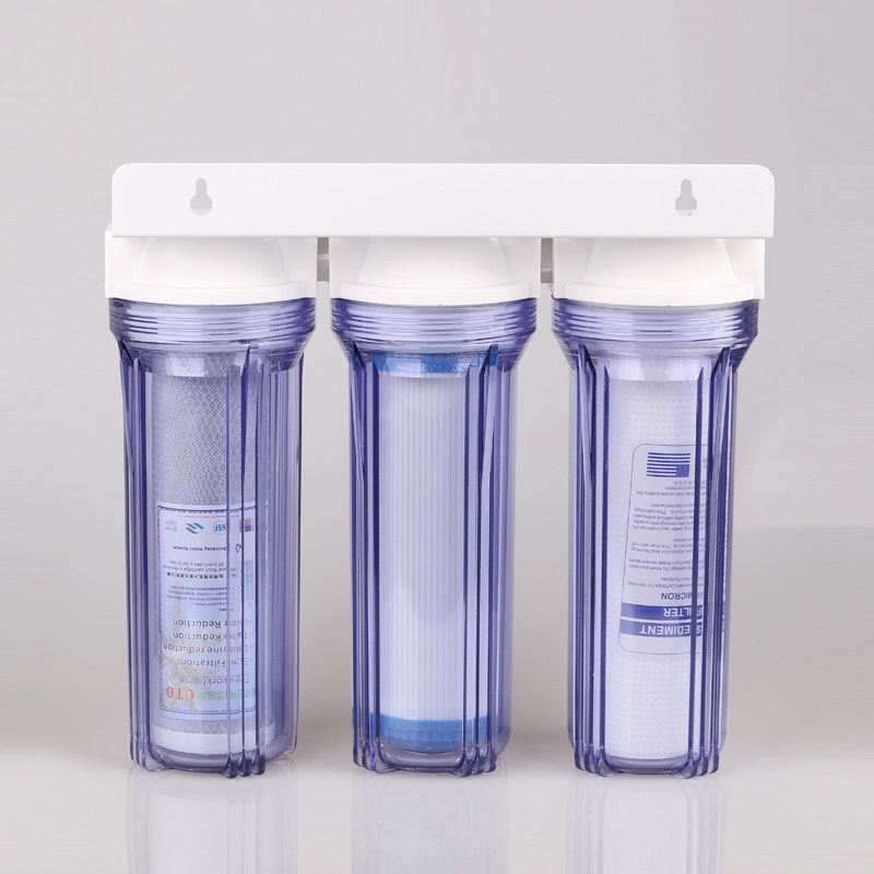 10寸三级3级前置净水器家用厨房自来水过滤器 4分管道前置净水器