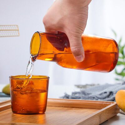 冷水壶日式一人饮茶壶套装泡茶杯网红玻璃咖啡杯早餐牛奶杯凉水杯