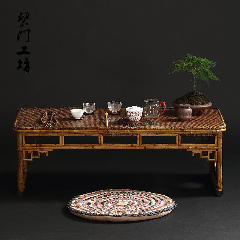 碧门工坊 梅鹿茶桌老竹制家具榻榻米茶台茶几炕桌日式复古小桌子