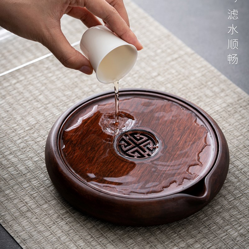 馨玉坊重竹壶承干泡台底座养壶紫砂茶壶垫圆形壶托功夫茶具配件