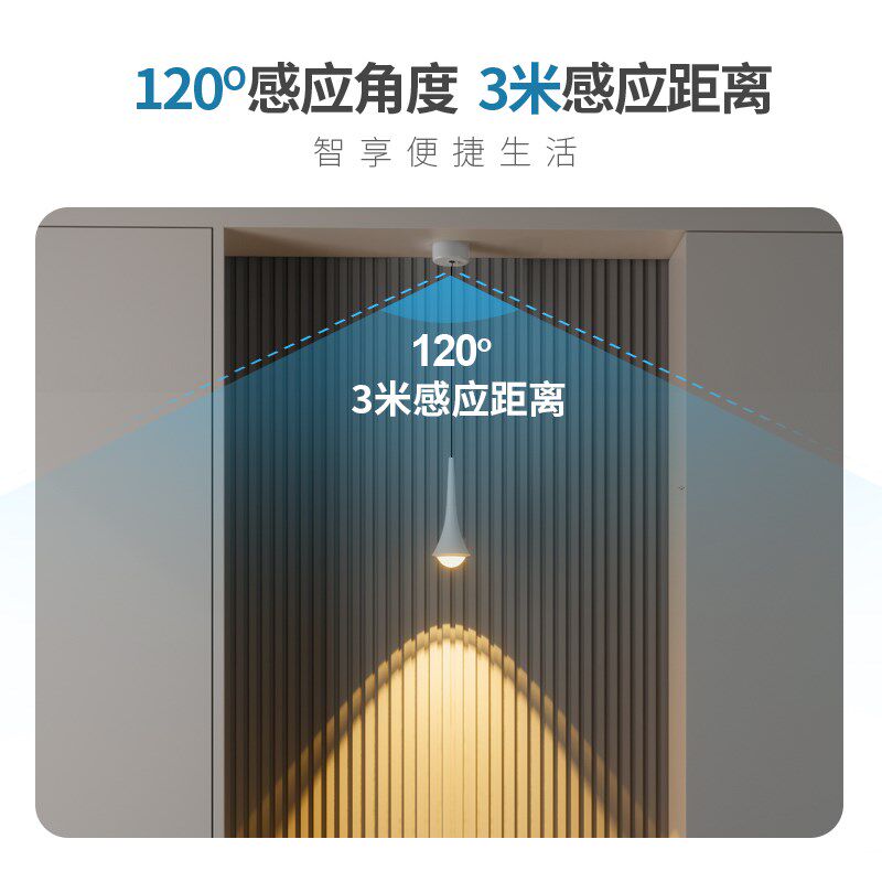 人体感应玄关小吊灯入户门单头水滴长线灯人来即亮小山丘氛围灯图片