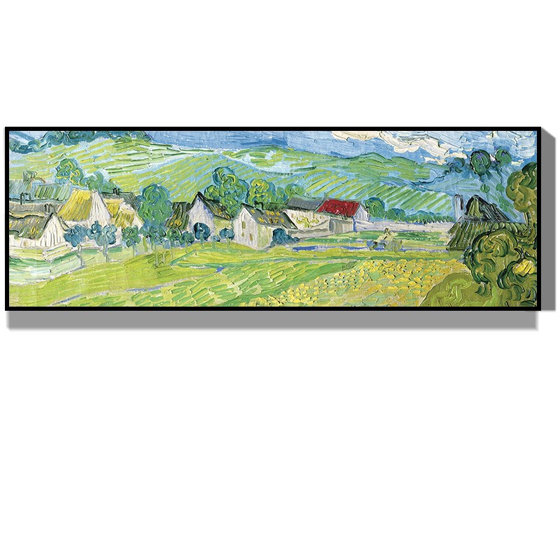 梵高装饰画卧室床头挂画 世界名画风景装饰画客厅沙发挂画横幅
