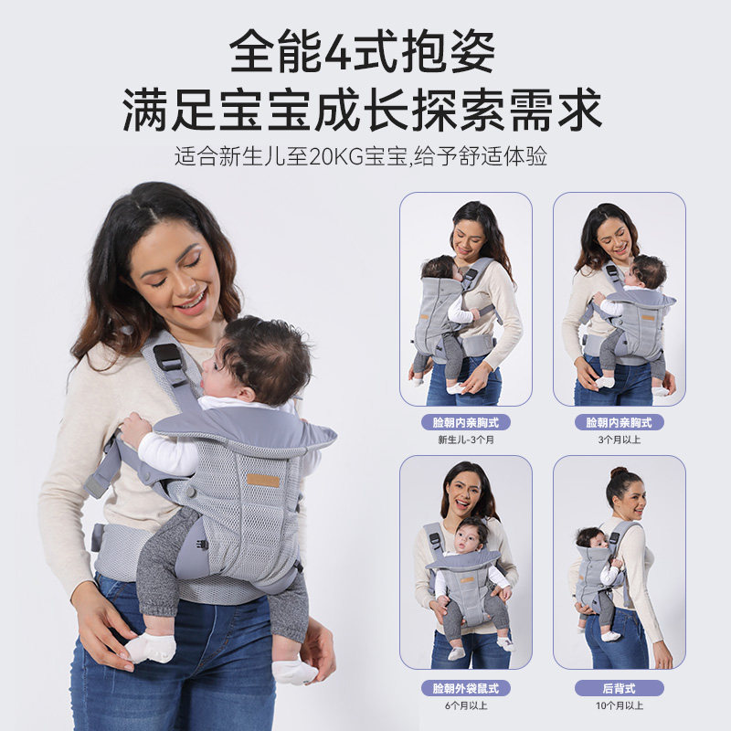 CY婴儿背带外出简易前后两用减压背带多功能宝宝腰凳护腰抱娃神器