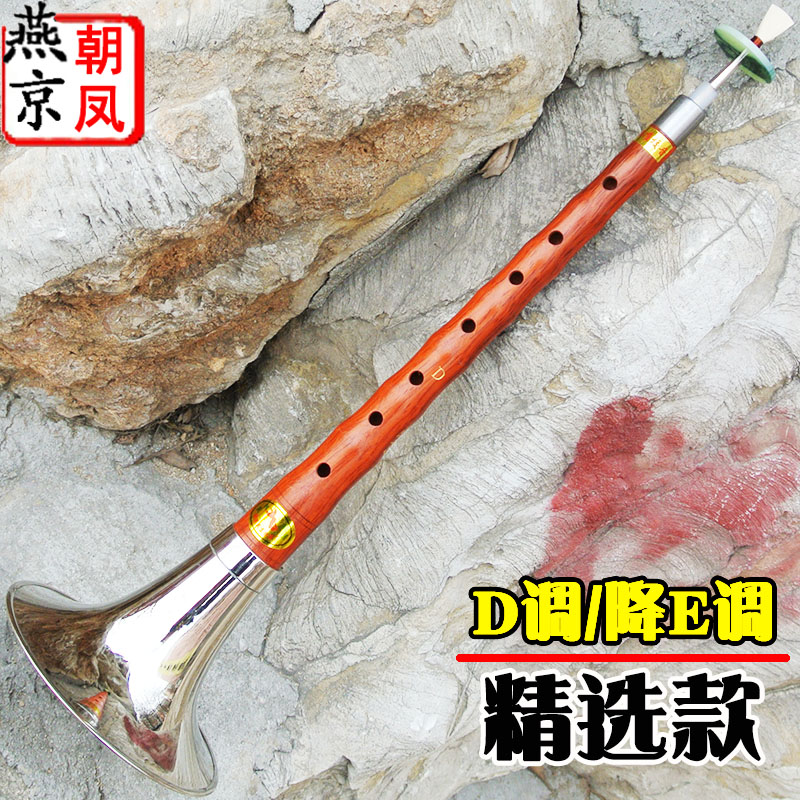 唢呐乐器初学者正宗花梨木原木降E调高音唢呐小号d调儿童入门全套