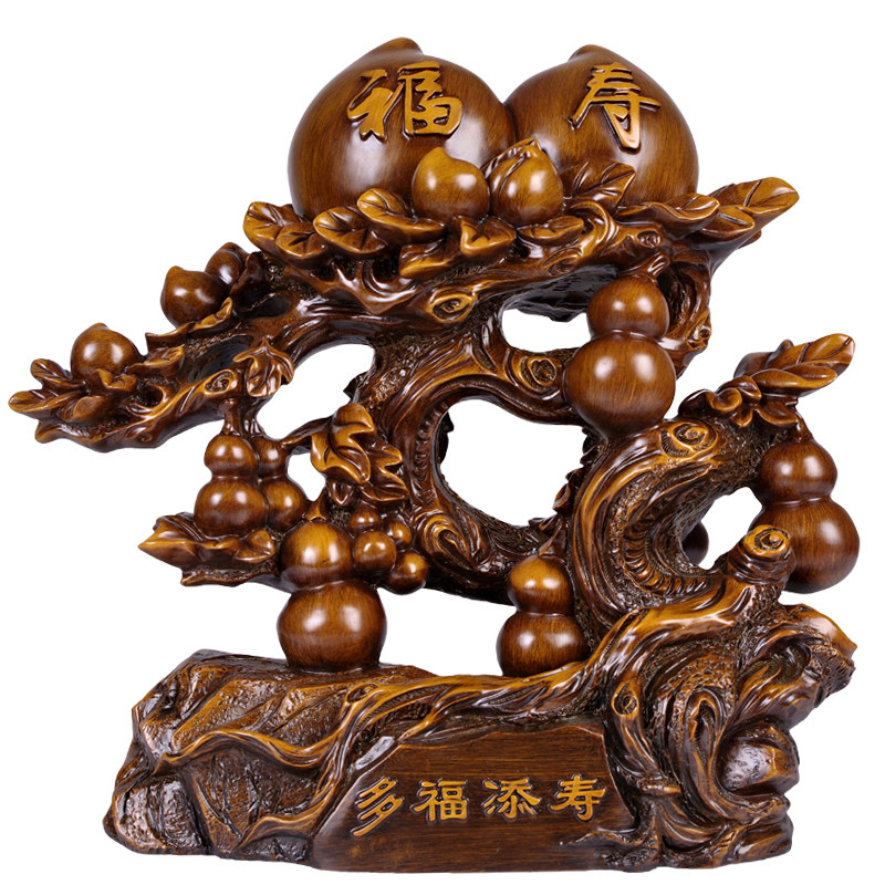 寿桃摆件大号 葫芦工艺品 送老人爷爷奶奶长辈实用祝寿贺寿送礼物