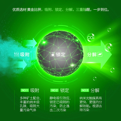 迪亚林巴藻土银离子颗粒除甲醛活性炭包竹炭包新房家用吸甲醛去味