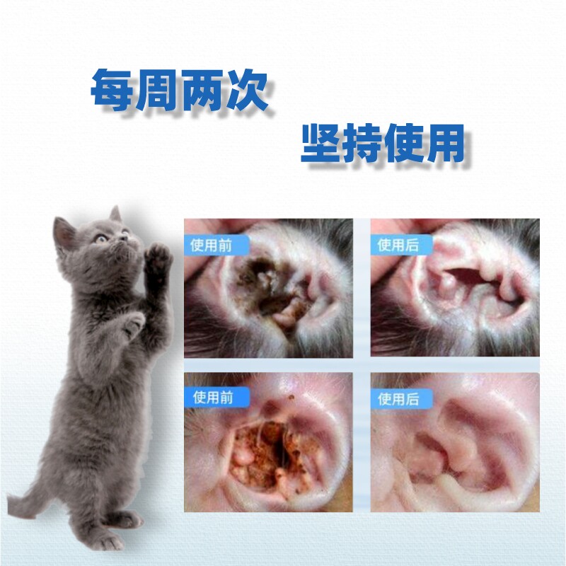 百肽安耳洁宠物洗耳液水猫咪耳朵清洁液除耳垢耳道发黑臭狗狗耳舒
