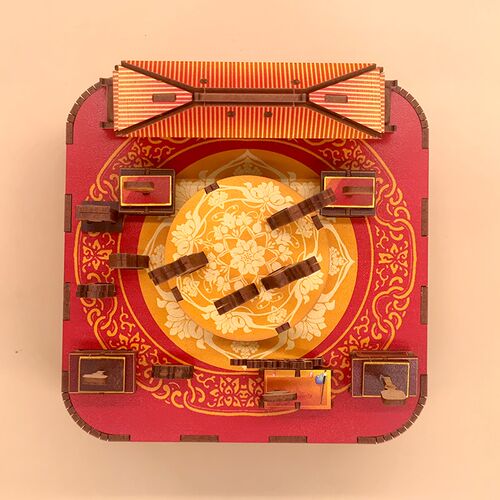 西安博物院舞乐大唐拼装音乐盒木质DIY音乐盒文创八音盒创意礼物