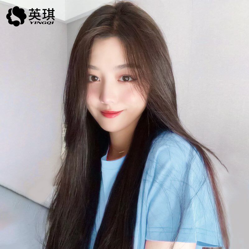 英琪假发女长发递针蕾丝轻薄无痕可扎丸子头长直发全真人发全头套
