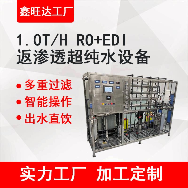 厂家1吨RO反渗透超纯水机电子光学EDI水处理系统去离子纯水设备