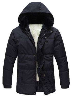 男装加绒加厚棉服秋冬款中年男士棉衣爷爷外套冬季中老年爸爸棉袄
