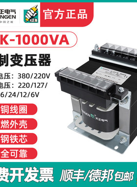 TENGEN天正BK-1000VA/W控制变压器交流单相380变220转36 24 12 6V