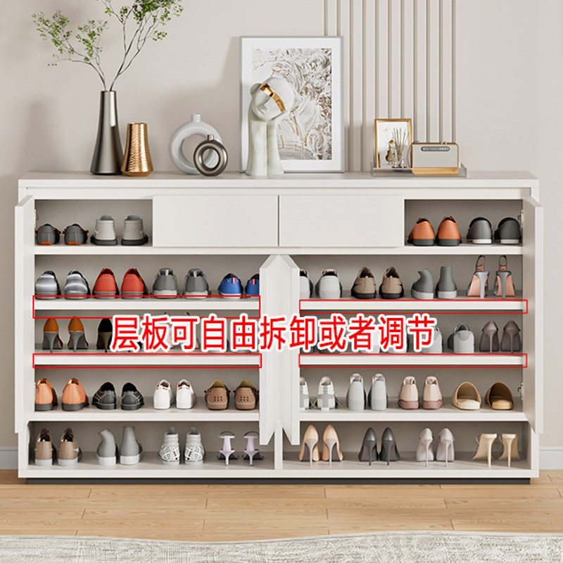 实木鞋柜带抽屉门厅柜玄关柜储物柜大容量层板可调北欧轻奢可定制