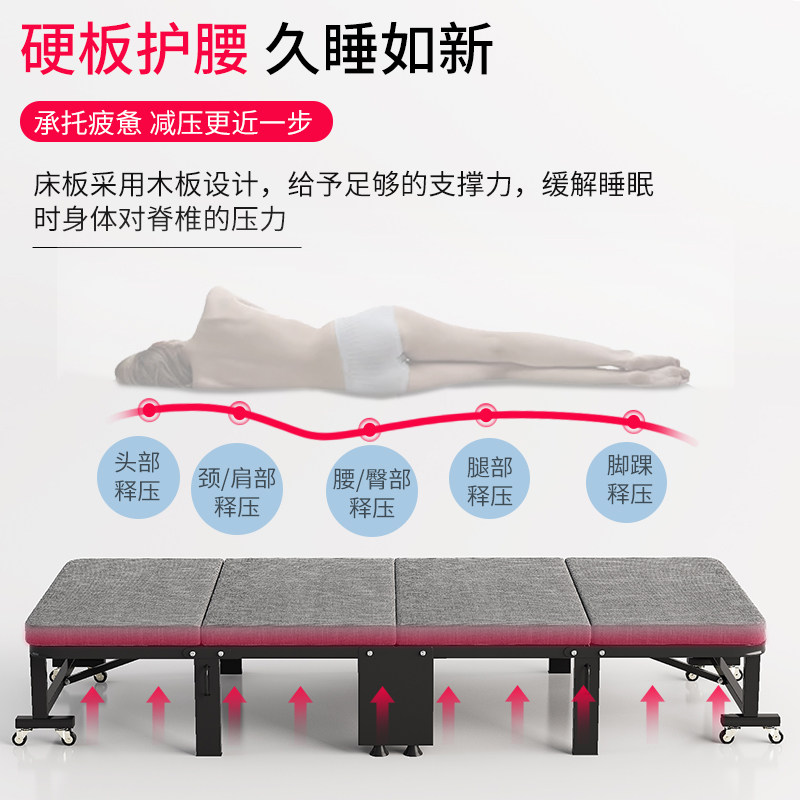 瑞乐尔 加固单人折叠床办公室午休四折简易医院陪护床午睡神器