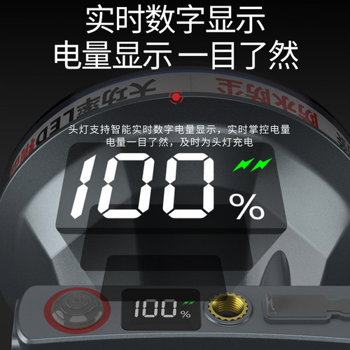 特铭量超长续航头灯强光超亮迷你充电头戴式手电筒锂电防水聚合物