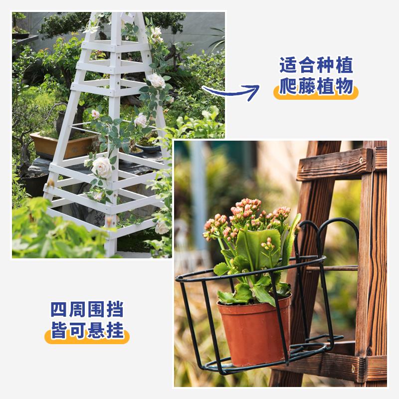 户外风车花架防腐木爬藤架庭院葡萄架室外养花植物架月季园艺架子