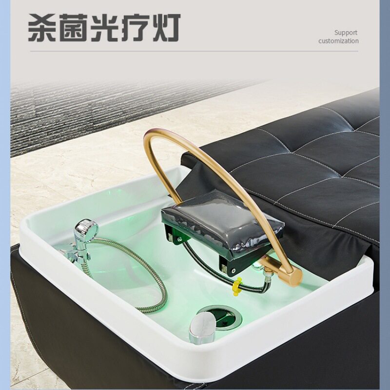 洗头躺椅新款一体式床泰式头疗理发店美容院熏蒸按摩采耳水循环床