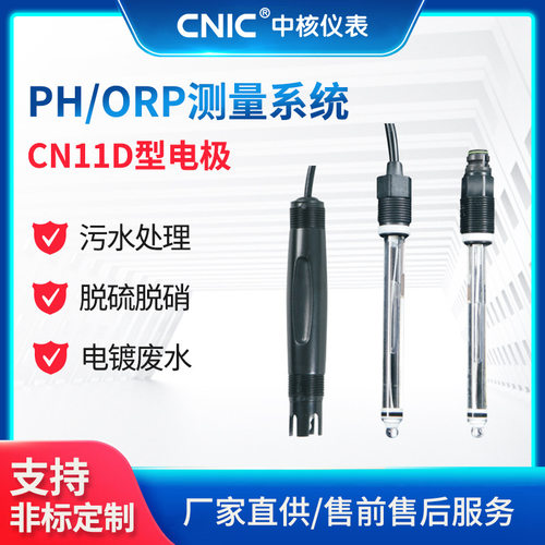 CN11-D电极PH/ORP耐高温玻璃防水传感器工业在线ph复合电极ph探头