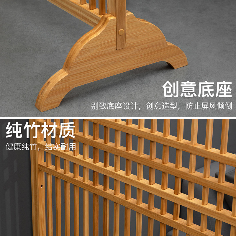 屏风隔断栏栅格入户玄关客厅进门新中式非实木轻奢创意日式