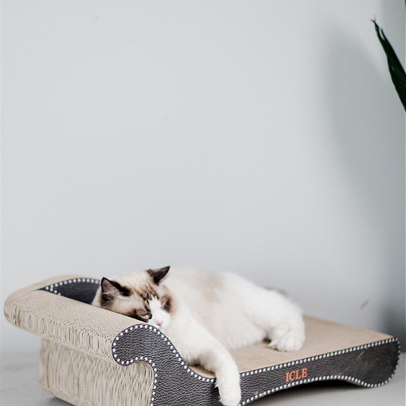 贵妃椅猫碗猫抓板自嗨磨爪器耐磨瓦楞网红猫窝猫房子逗猫大号猫咪