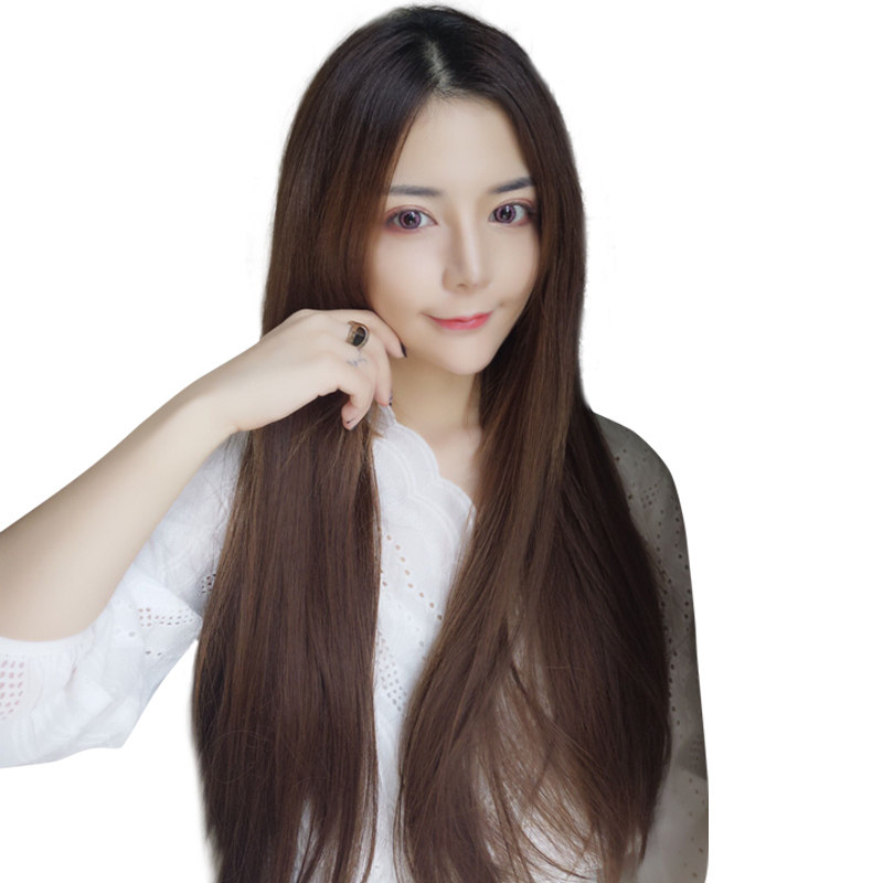 假发片女长直发U型半头套隐形无痕贴发蓬松自然补接发片韩式发型