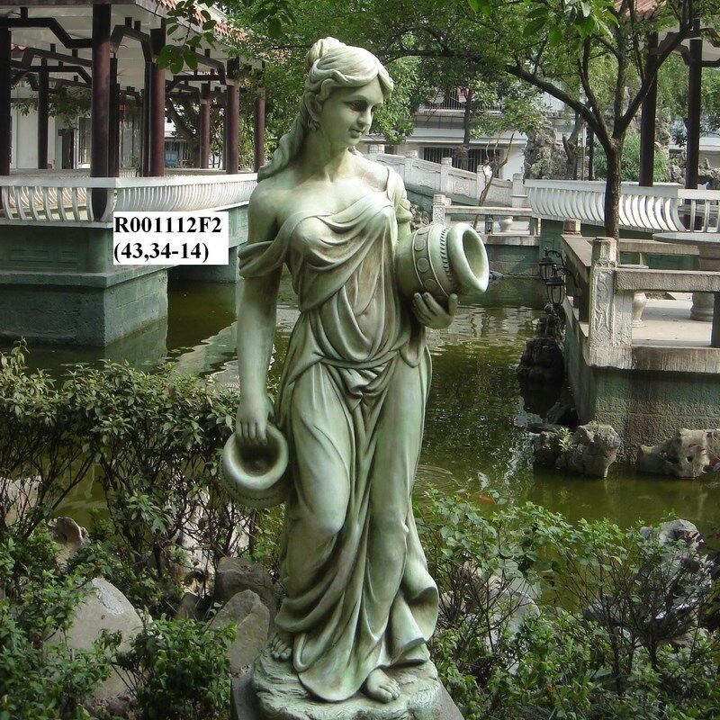 欧式大型人物雕塑室外室内景观玻璃钢的摆件装饰抱罐仕女流水喷泉