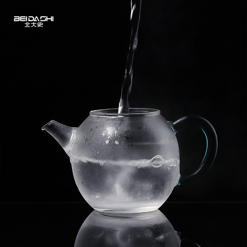 北大史泡茶壶迷你小壶个人壶手执壶耐热玻璃透明小茶壶可直火煮茶