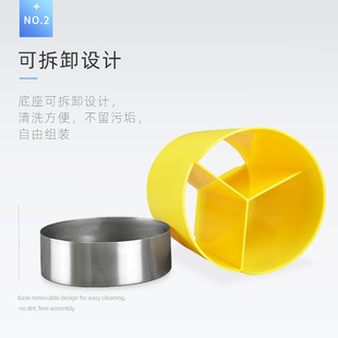奶茶店吧台放吸管和筷子的桶筒刀叉勺收纳创意三格分配盒吸管筒