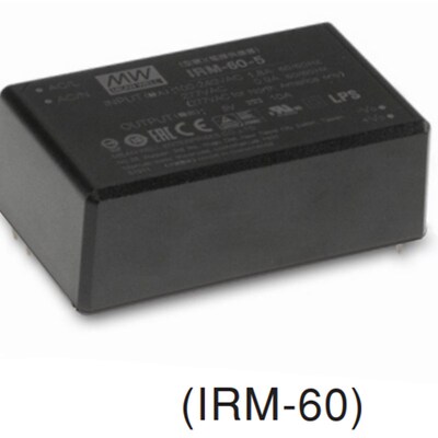台湾明纬IRM-60直插型60W 5V12V15V24V48V AC转DC开关电源模块