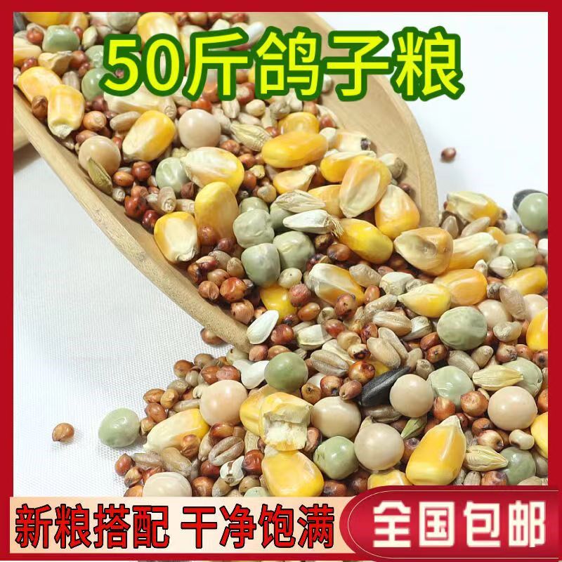 50斤鸽子粮喂鸽子粮食营养饲料鸟食幼鸽信鸽赛鸽肉鸽成鸽粮包邮