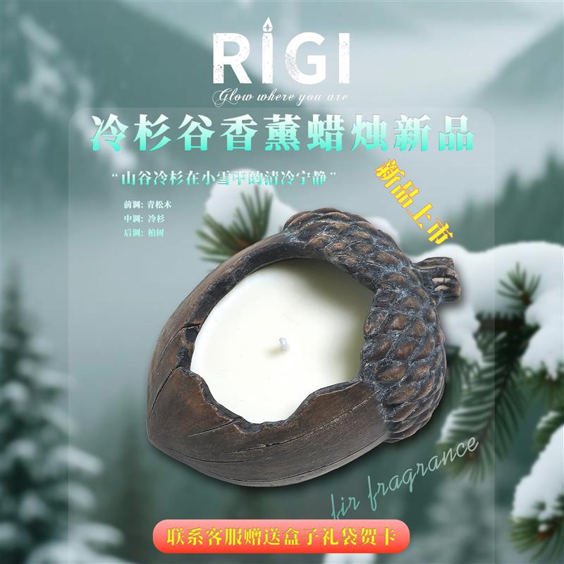 Rigi香薰蜡烛小众高级香氛复古风礼盒定制Logo睡眠生日礼物伴手礼