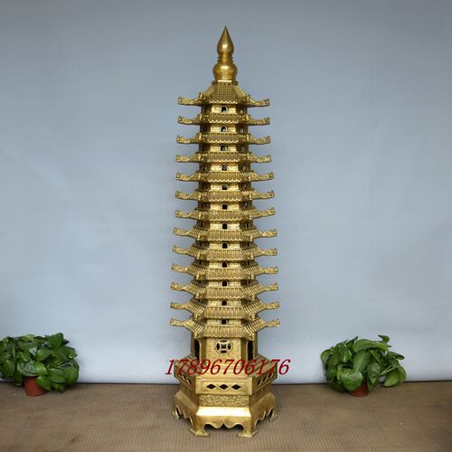 特大号1米纯铜13层十三层带龙头文昌塔书房装饰摆件40-50-60cm2米