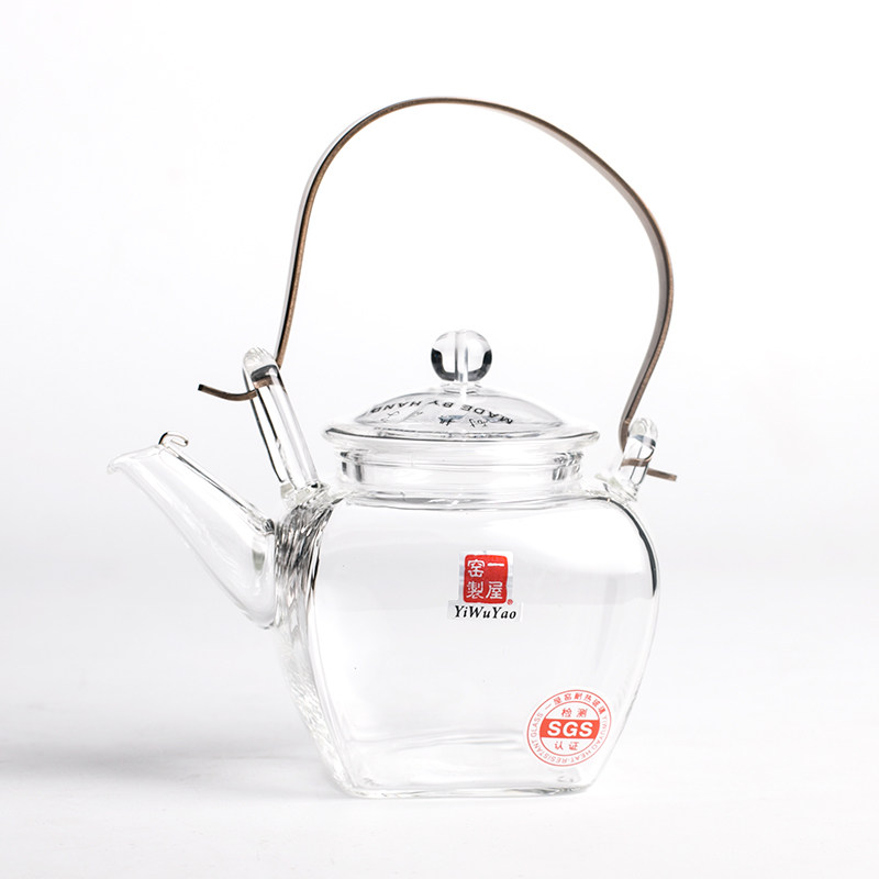 一屋窑耐热玻璃花茶壶泡茶提梁壶过滤茶水分离冲茶器茶具