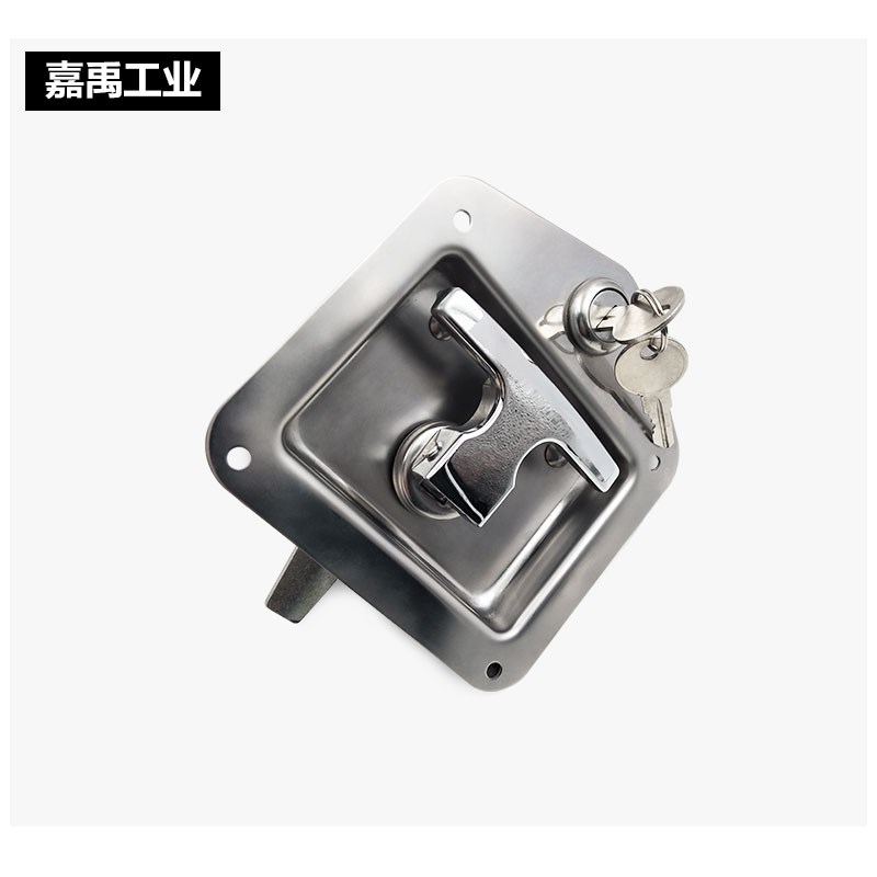 不锈钢T形面板锁工程车门锁工业电柜门锁平面锁工具箱盒机械锁