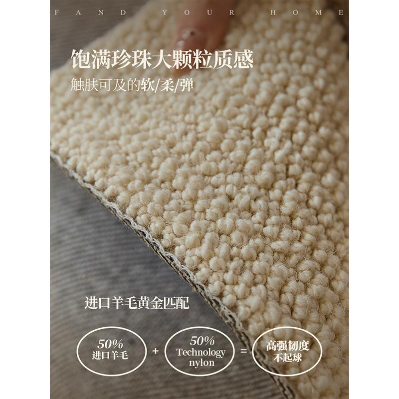 蜡笔派花间莺燕羊毛地毯法式复古高级客厅卧室圆形床边毯入户垫P
