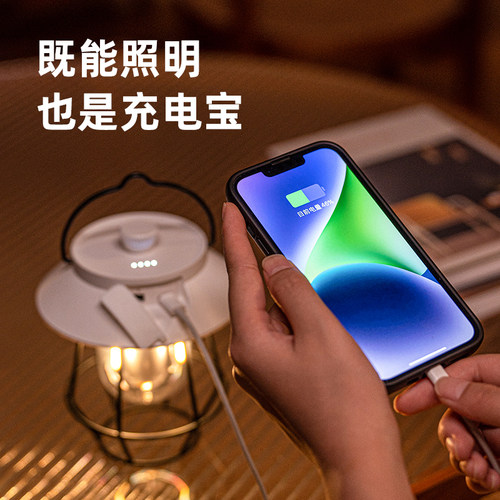 户外露营灯c复古超长续航帐篷灯野营桌面手提充电照明营地氛围夜