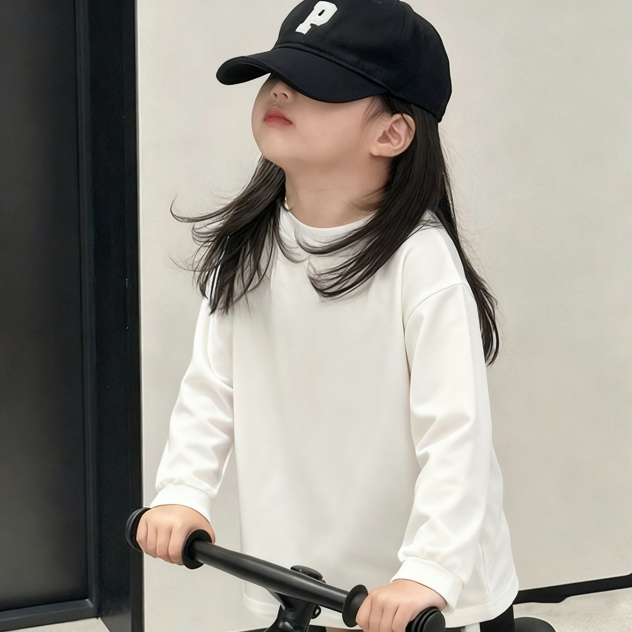 儿童纯色打底衫纯棉内搭男童春秋款韩版白色女童长袖t恤圆领上衣