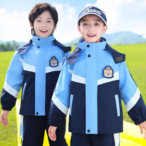 幼儿园园服e冲锋衣套装加厚春秋冬季小学生班服校服儿童三五七件