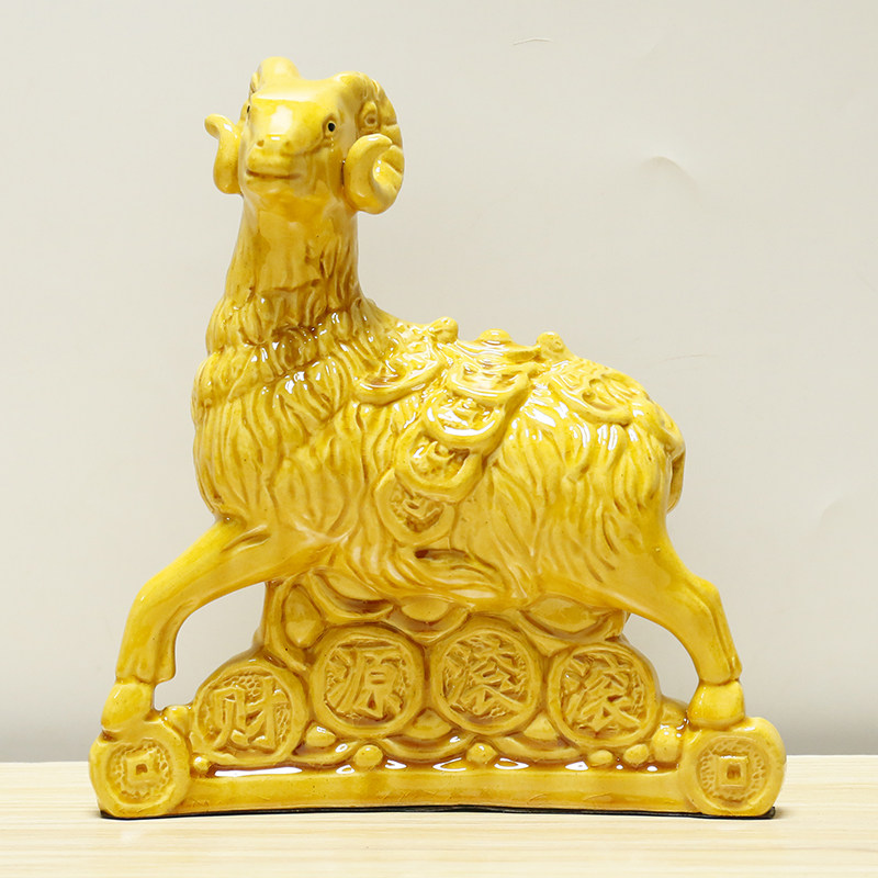 陶瓷羊摆件家居玄关客厅办公室摆件礼品工艺品装饰品