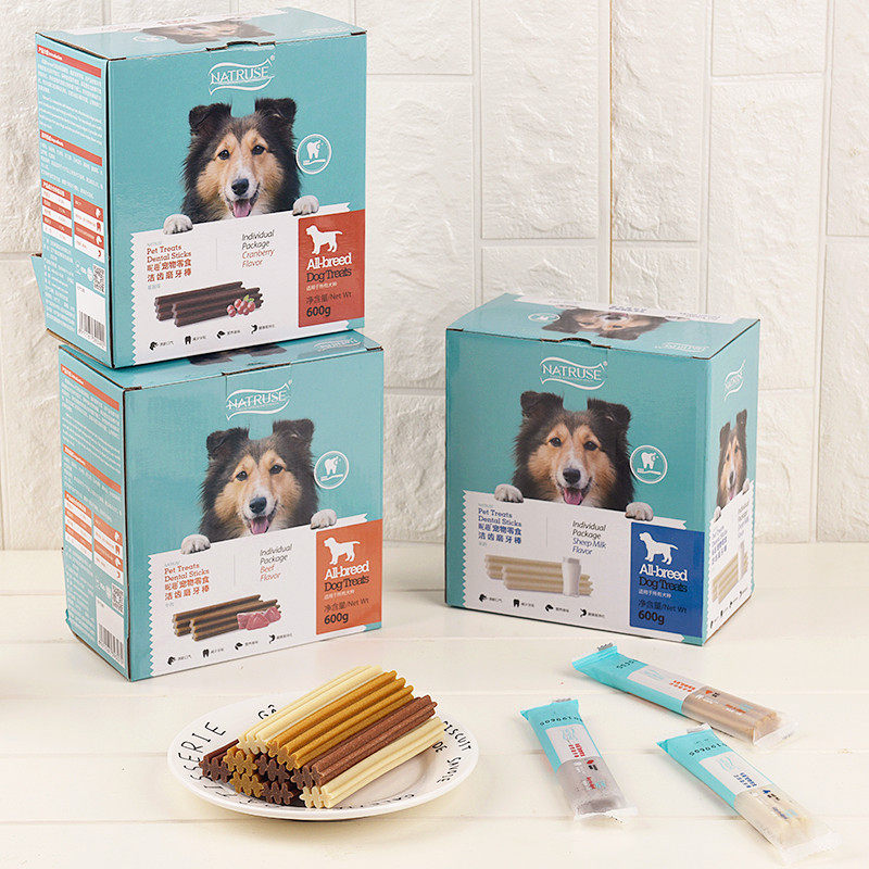 昵趣洁齿骨狗狗磨牙棒整盒30根小型犬宠物零食幼犬泰迪金毛除口臭