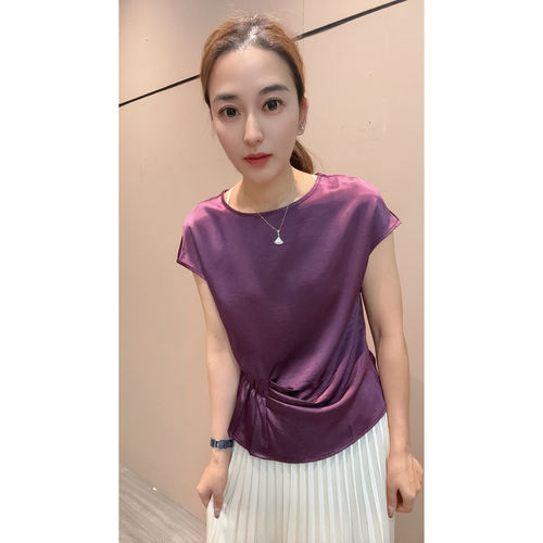 （紫韵凝光）！！薄款女士新款收腰显瘦上衣-p205