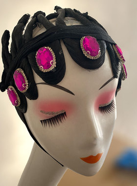 戏曲舞蹈贴片京剧戏服用品唱戏头面青衣花旦角一体头饰古典舞配饰