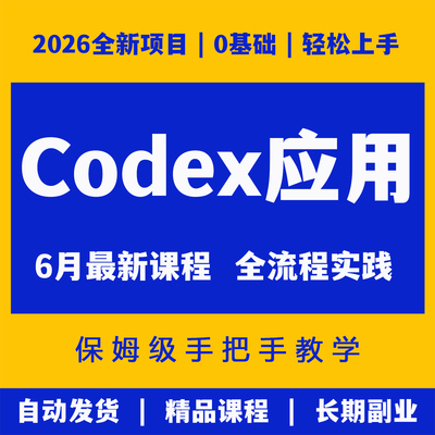 Codex企业级应用实战课程项目开发掌握搭建核心技能入门详细教程