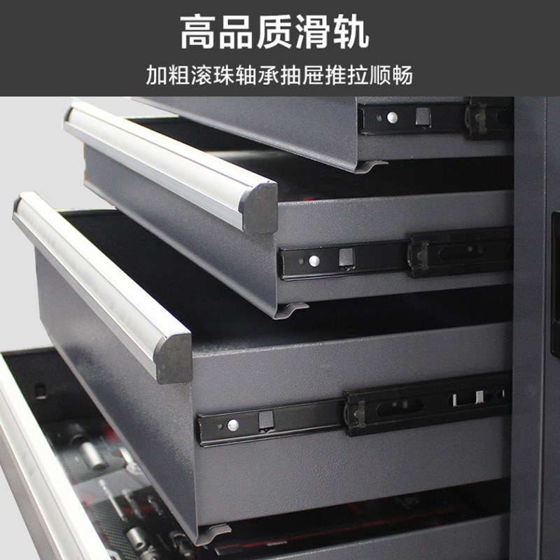 旺邦重型加厚移动多层抽屉工具车推车工具柜子车间汽修工具箱五层
