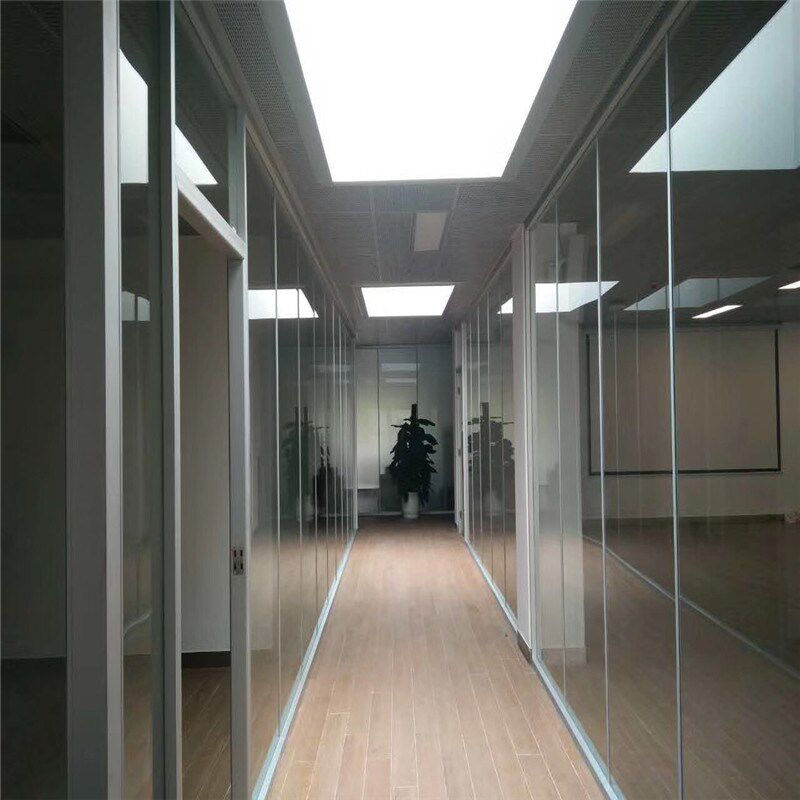 深圳广州定制办公室高隔断双层玻璃百叶隔墙铝合金间隔屏风百叶窗