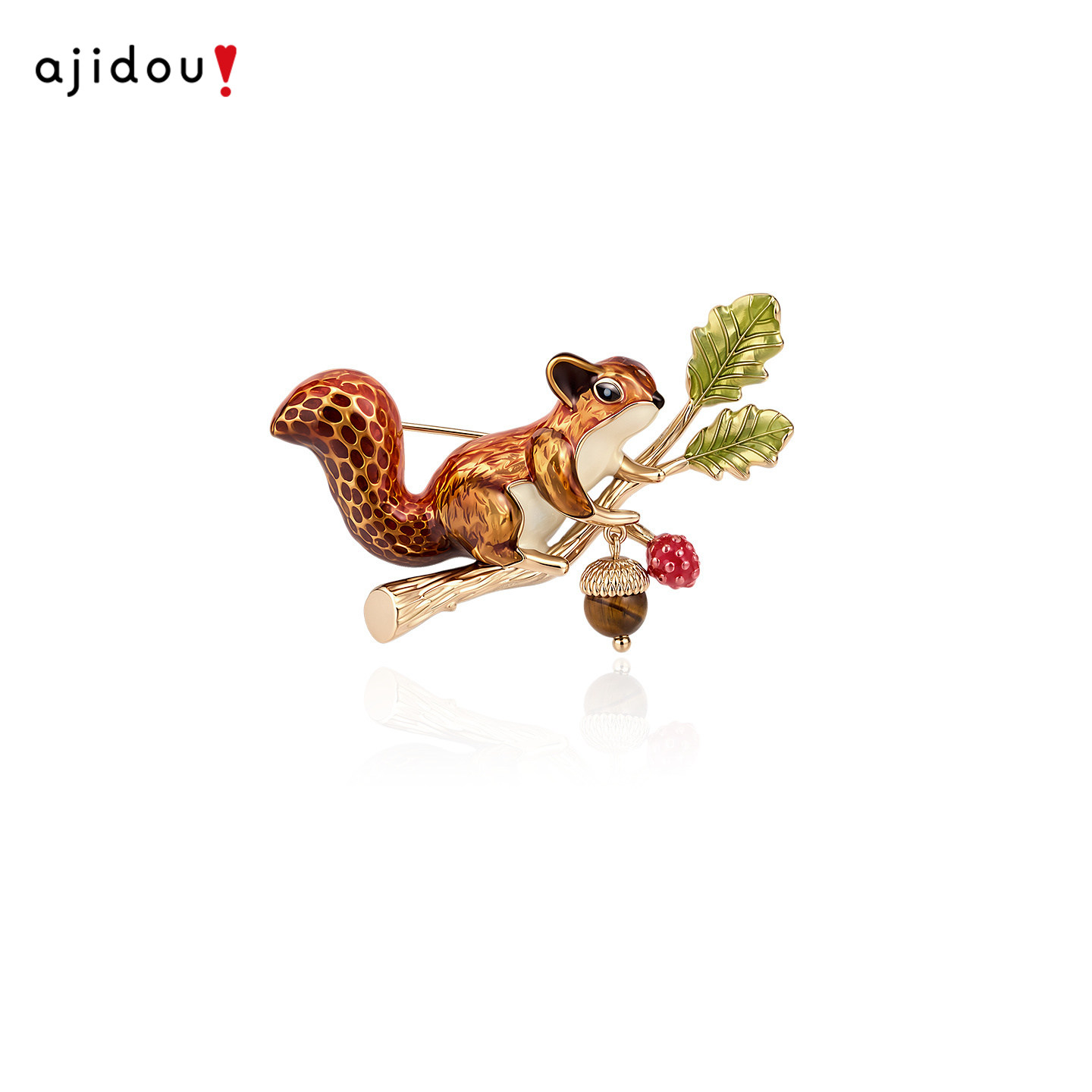 AJIDOU阿吉豆胸针森林来信:林间野趣胸针包简约设计感饰品胸花
