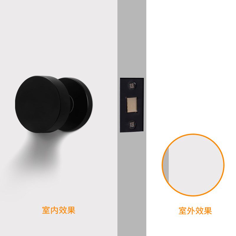 隐形门锁背景墙储物间门锁衣帽间室内单面门锁房外带应急孔静音锁