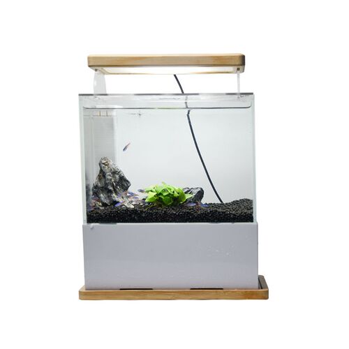 桌面超白玻璃微缸底滤迷你小鱼缸小型海水玻璃缸水族箱斗鱼生态缸
