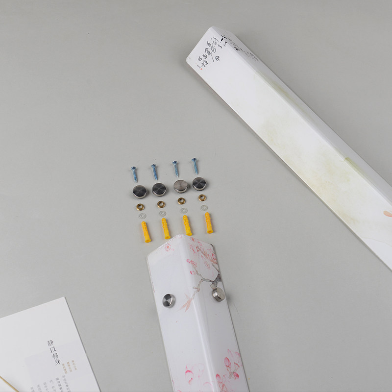 护墙角保护条防撞条护角条墙角保护条免打孔亚克力中式荷花包邮