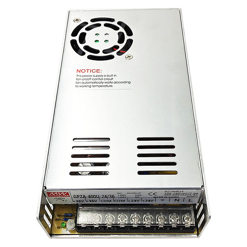 工业级双路输出开关电源AC 110-220输入36V10A 24V 2A直流输出